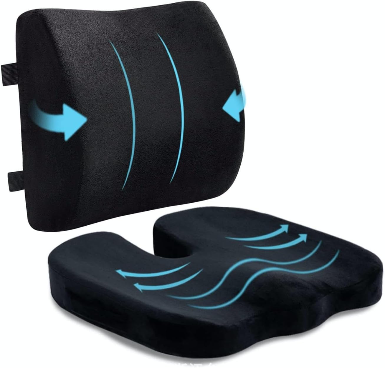 l'ensemble coussin d'assise et support lombaire ergonomique